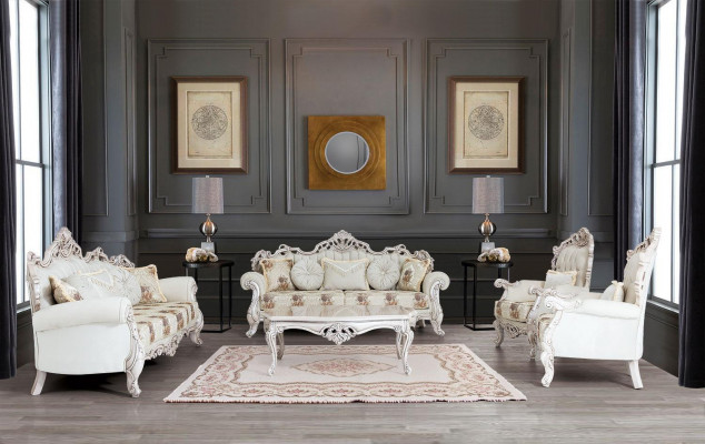 Luxus Dreisitzer Couch Polster Möbel Samt Barock Rokoko 3 Sitz Sofa