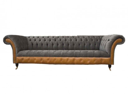 Sofa 4 Sitzer Chesterfield Luxus Couch Big Couchen Polster 300cm Design
