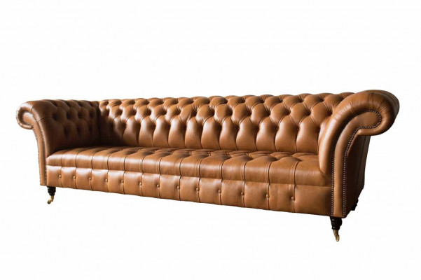 Ledersofa Chesterfield 4 Sitzer Couchen Luxus Leder Couchen Polster Wohnzimmer