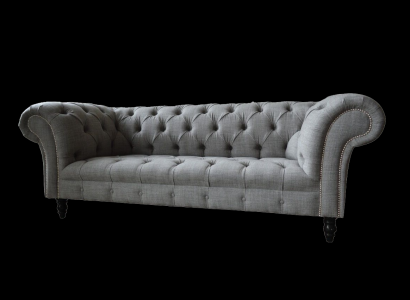 Chesterfield Couch 3 Sitzer Polster Sitz Textil Stoff Couchen Sofa Neu