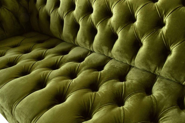 Design Chesterfield Sofa 3 Sitzer Grün Couch Polster Sofas Wohnzimmer