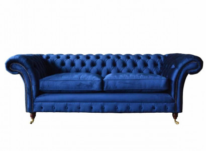 Chesterfield Polster Sofas Design Luxus Couch Sofa 3 Sitzer Textil Couche