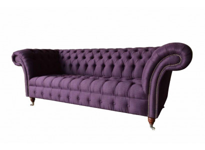 Chesterfield 3 Sitzer Sofa Stoffsofa Couch Polster Sitz 3er Sofas Neu