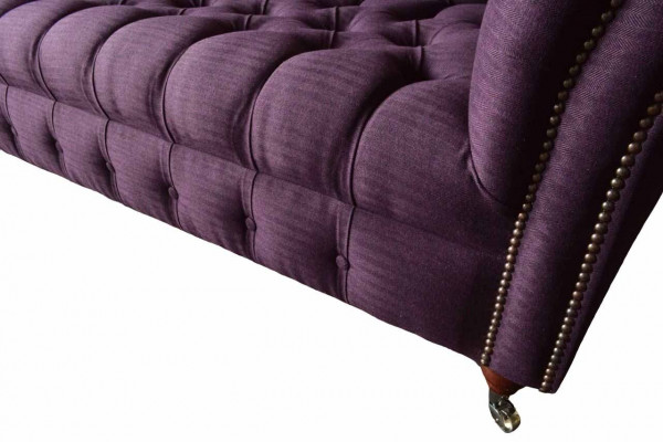Chesterfield 3 Sitzer Sofa Stoffsofa Couch Polster Sitz 3er Sofas Neu
