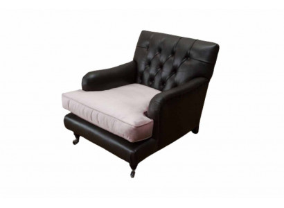 Sessel Design Sofa Relax Lounge Braun Polster Luxus Chesterfield Neu