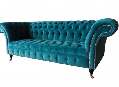 Sofa Dreisitzer Polster 3 Sitzer Sofas Design Luxus Möbel Textil Neu