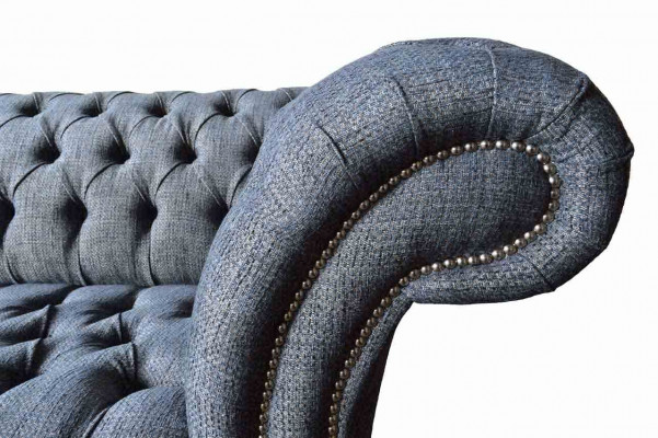 Dreisitzer Couch Polster Design Sofa Chesterfield Grau Sofas Zimmer Möbel