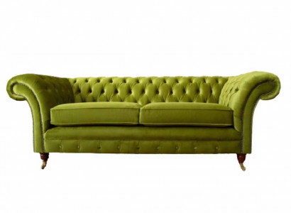Sofa 3 Sitzer Stoff Design Couch Polster Sofas Textil Modern Chesterfield