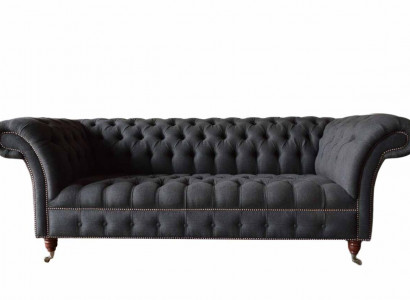 Chesterfield Dreisitzer Sofa 3 Sitzer Couch Polster Couchen Design Textil