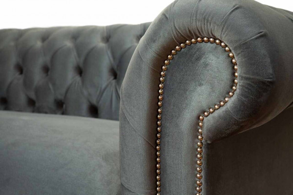 Chesterfield Textil Sofa 3 Sitzer Dreisitzer Luxus Möbel Design Lounge