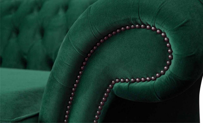 Chesterfield Couch Sofa Polster 3 Sitzer Couchen Sitz Sofas Grün Neu