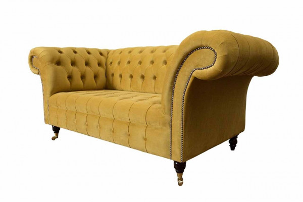Zweisitzer Sofa 2 Sitzer Design Sofas Polster Chesterfield Sitz Stoff Textil