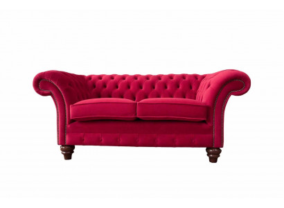 Design Modern Textil Sofa 2 Sitzer Couch Polster Luxus Sofas Chesterfield