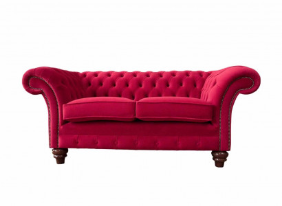 Design Modern Textil Sofa 2 Sitzer Couch Polster Luxus Sofas Chesterfield