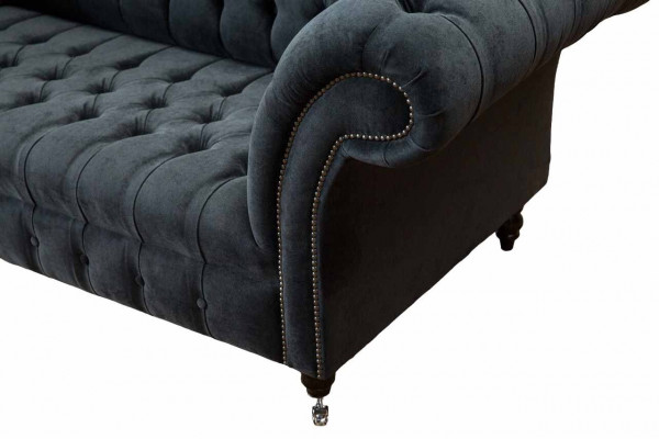 Sofa 2 Sitzer Couch Design Chesterfield Sitz Luxus Textil Polster Neu
