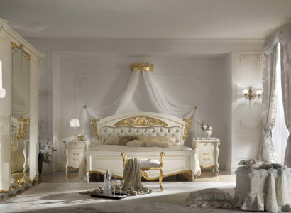 Italienische Schlafzimmer Möbel Luxus Designer Bett Doppel Betten Gold