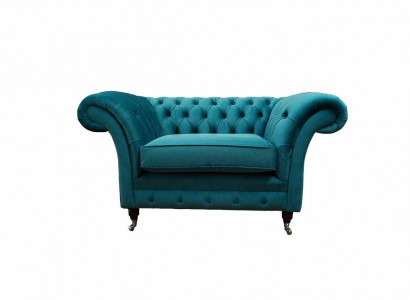 Chesterfield Design Sessel Couch Polster Luxus Textil Couchen 1 Sitzer