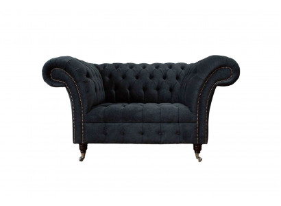 Chesterfield Design Sofa Sessel Polster Luxus Textil Couchen 1 Sitzer