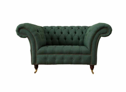 Grüner Sessel Sofa Couch Polster Luxus Klassische Textil Couchen Neu
