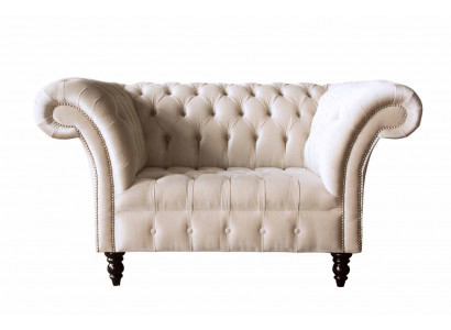 Couch Polster Sofa Textil Chesterfield Couchen 1,5 Sitzer Einsitzer Rosa