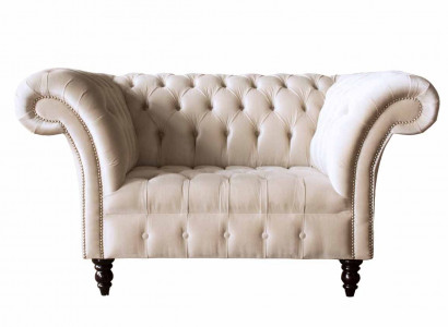 Couch Polster Sofa Textil Chesterfield Couchen 1,5 Sitzer Einsitzer Rosa