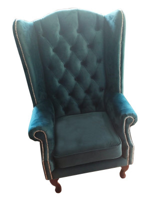 Ohrensessel Chesterfield Samt Einsitzer Luxus Sessel Couchen Sofa