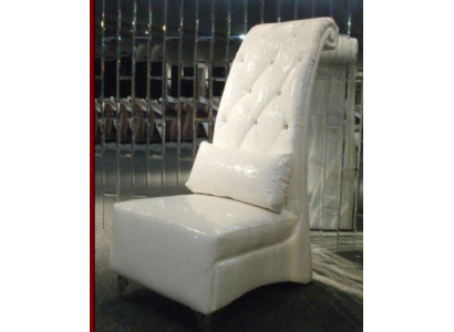 Luxus Sessel Chesterfield Kunstleder 1 Sitzer Weiß Sessel Lounge