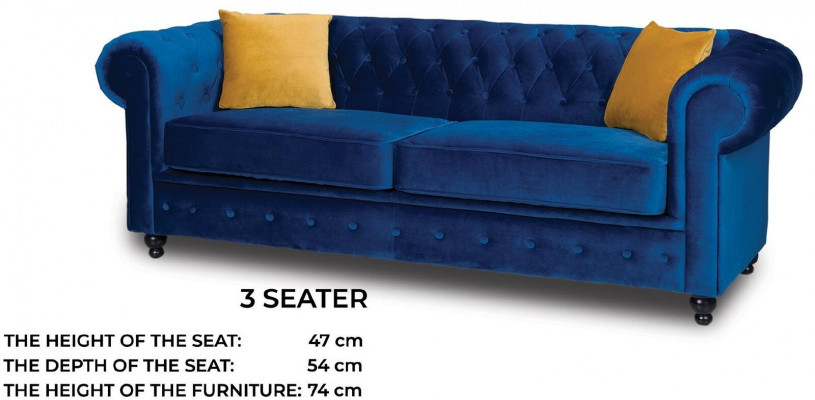 Chesterfield Sofagarnitur Couch Möbel Wohnzimmer Einrichtung 3+2+1 Sitzer