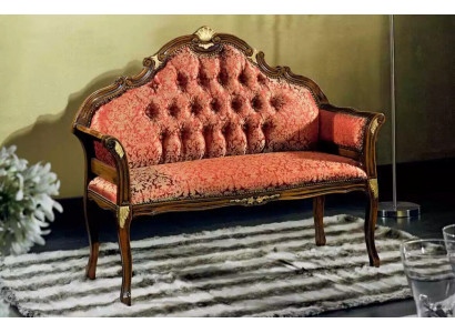 Klassische Chesterfield Sitzbank Stoffmöbel Wohnzimmermöbel Sitzmöbel