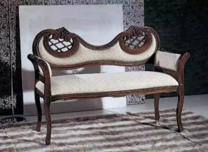 Wohnzimmer Luxus Bank Polster Stoff Textil Sitzmöbel Polsterbank