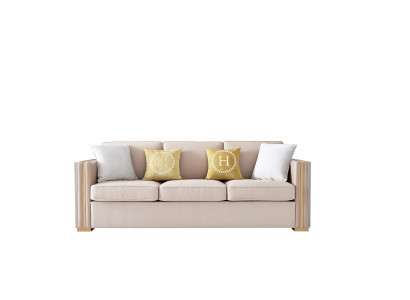 Dreisitzer Couch Polster Design Sofa Deko Moderner 3er Sofas Zimmer Möbel