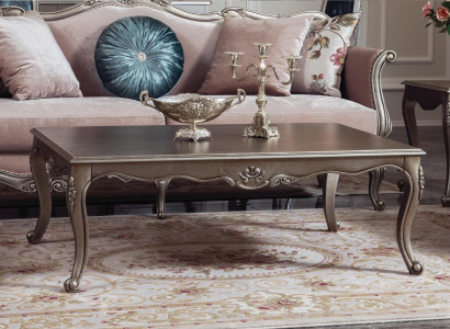 Holz Couchtisch Luxus Kaffeetisch tisch Design Tisch Wohnzimmer Silber