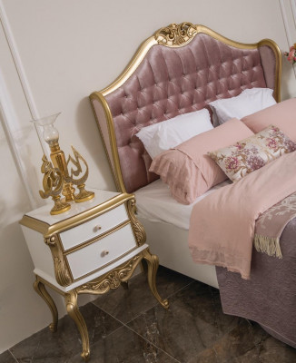 Chesterfield Bettrahmen Design Polster Luxus Bett Schlafzimmer Betten Rosa