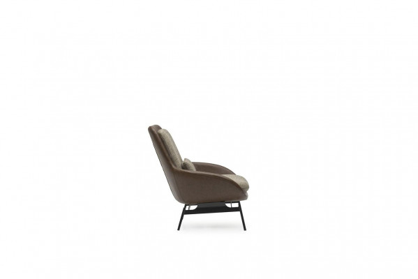 Wohnzimmer Sessel Lehnstuhl Relax Stühle Club Lounge Möbel Braun Sofa