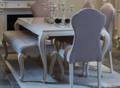 Esszimmer Set Design Garnitur 6tlg. Holz Möbel 4x Stuhl Tisch Hocker Gruppe Neu