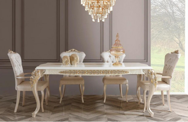 Esszimmer Set Essgruppe Esstisch mit 6x Stühle Modernen 8tlg Garnitur