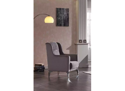 Grauer Sessel Polstersessel Lehnstuhl Relaxsessel Ruhesessel Sitzmöbel