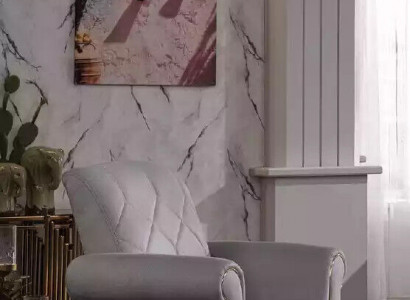Weißer Designer Sessel Einsitzer Komfortsessel Wohnzimmer Lehnsessel