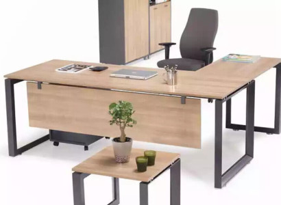 Exklusiver Eckschreibtisch Büromöbel Braun Ecktisch Arbeitszimmer Neu