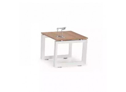 Moderner Weiß-Brauner Couchtisch Holzmöbel Exklusives Design Büro Möbel