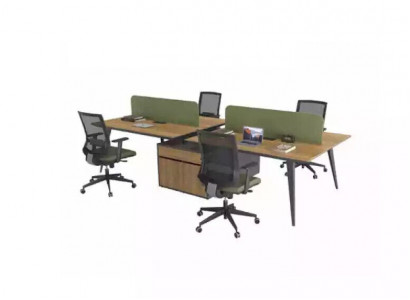 Bürotisch Arbeitstisch Bürogruppe für 4 Personen Schreibtische Schreibmöbel