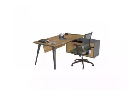 Eckschreibtisch Office Tisch groß Chef Tische Schreibtisch Möbel Braun