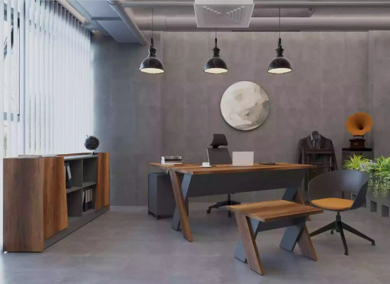Luxus Schreibtisch Holz Tische Büro Tisch Designer Tische Braun neu