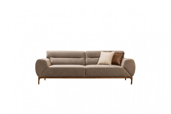 Couch Stoffsofa Polstersofa Sofa 3 Sitzer Dreisitzer Grau Design Sofas