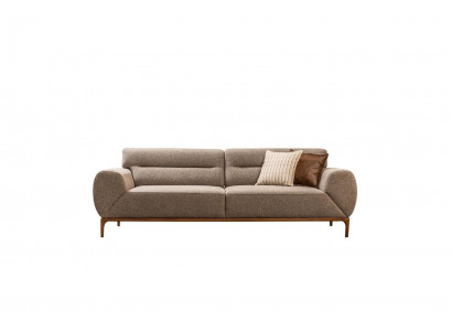 Couch Stoffsofa Polstersofa Sofa 3 Sitzer Dreisitzer Grau Design Sofas