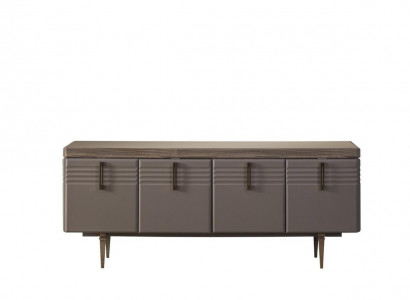 Sideboard Anrichte Holzschrank Kommode Schrank Holz Grau Wohnzimmer