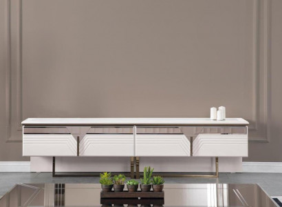 Sideboard RTV Lowboard TV Ständer Holzschrank Schrank Holz Weiß Design