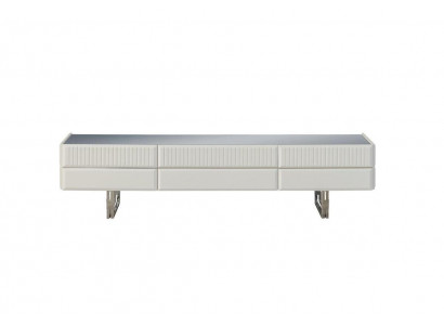 Holzschrank TV Ständer RTV Lowboard Schrank Holz Weiß Modern Sideboard