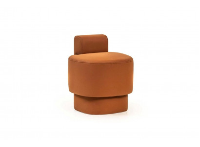 Sitzhocker Hocker Polsterhocker Orange Fußhocker Moderne Sitzer Möbel