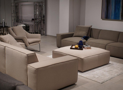 Wohnzimmermöbel Set 4 tlg Luxus Einrichtung Sofagarnitur Design Ecksofa